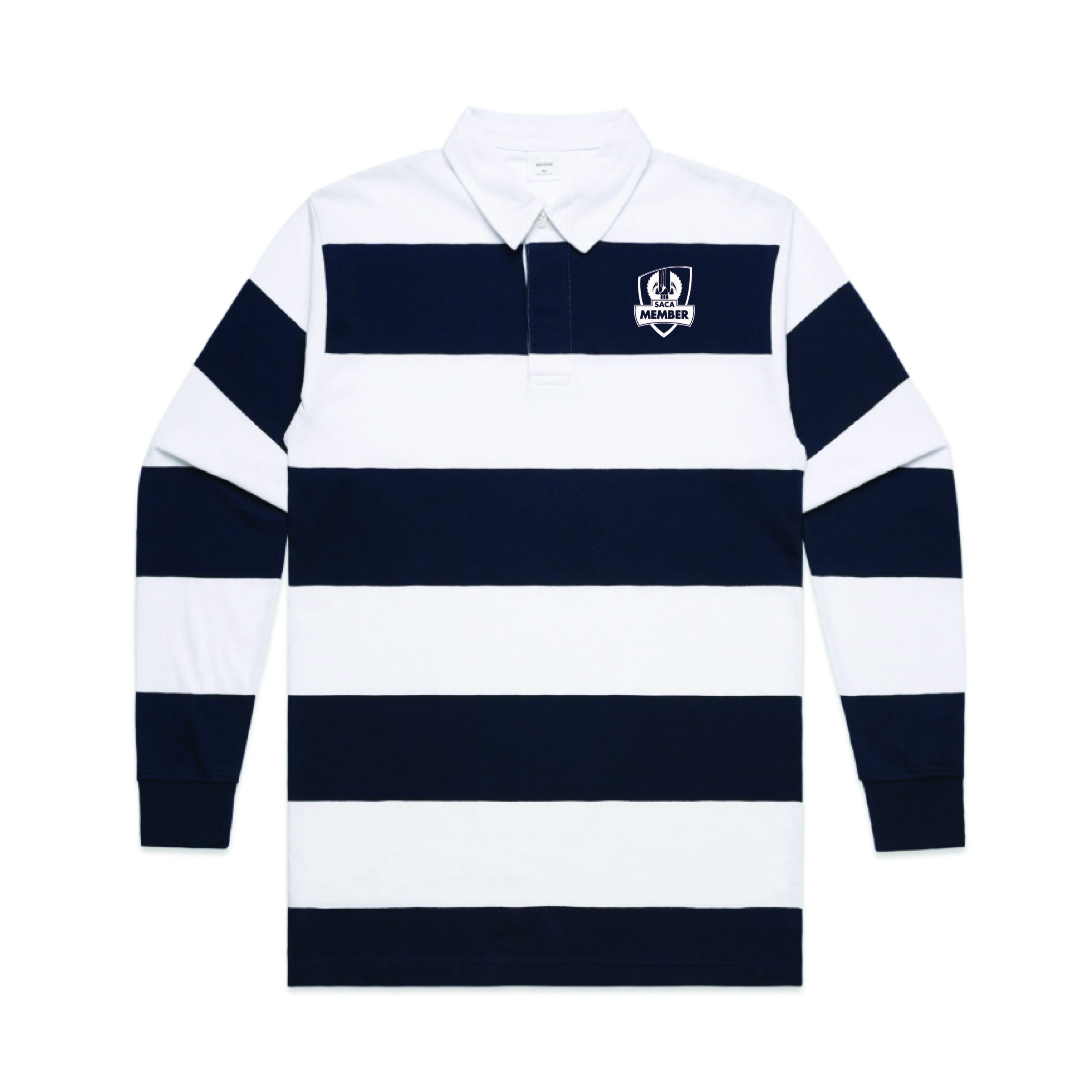SACA Member – Mens Stripe Rugby Top – SACA Merchandise Store